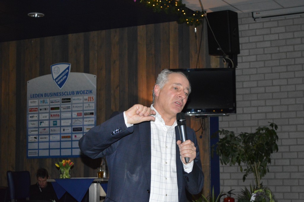 Tom van ’t Hek bij businessclub in Wijchen.